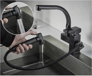 Pull out Spray ORB Swivel Spout Kitchen Faucet Sink Mixer Tap Deck Mount Faucet - Picture 1 of 7