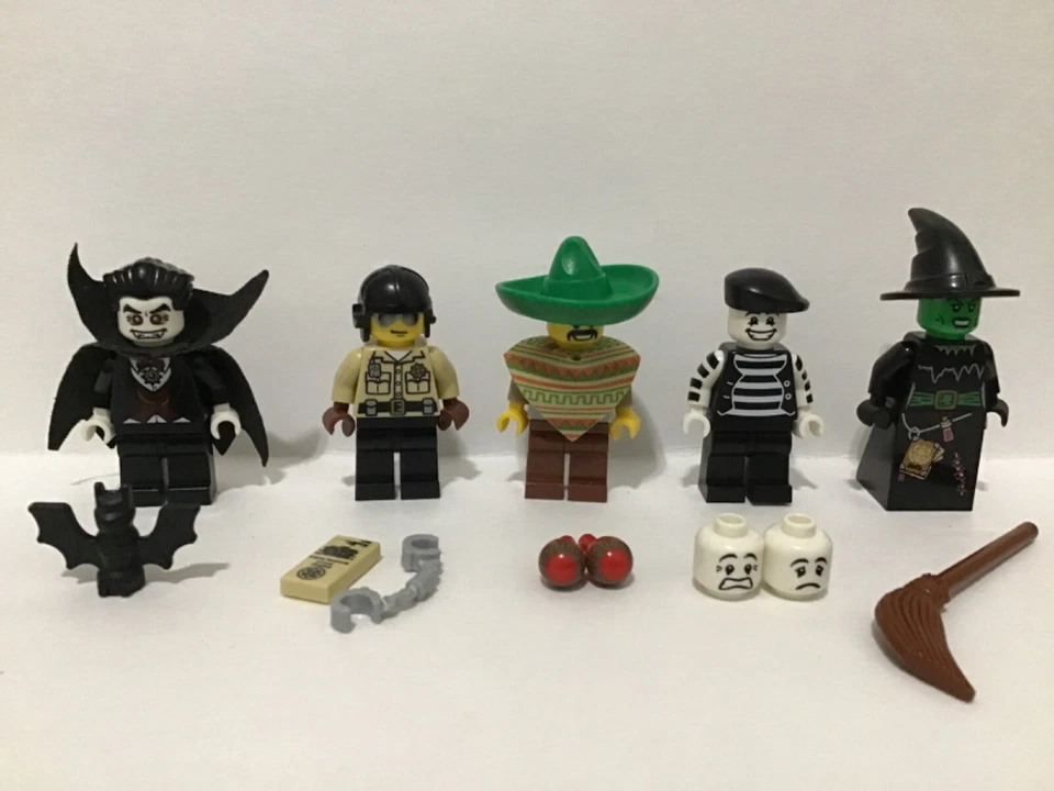 LEGO CMS 2 Minfigs 8684 Vampiro, Mímico, Mariachi, Bruxa, Policial Col02-1, 4, 5, 6, 9 - Imagem 1 de 4