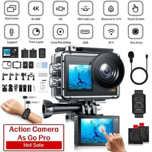 Camcorder WiFi Video Camera 5K 56MP Dual Lens YouTube Vlogging Cam Night Vision - Picture 1 of 13