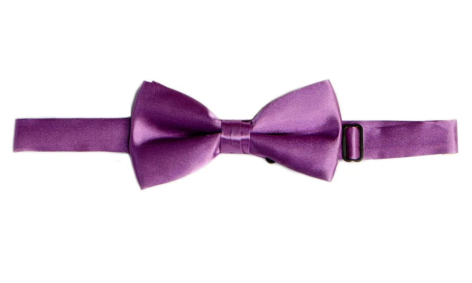 Pajarita Para Hombre Clásica Esmoquin Pre-Atado Ajustable Sólido Satén Novedad Boda  Foto 1 de 1