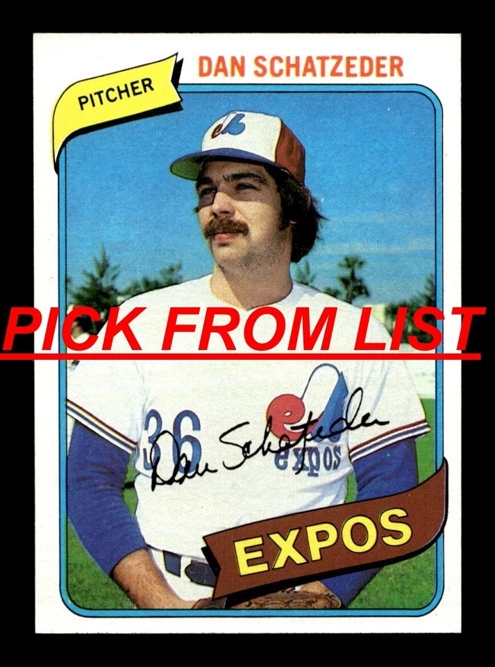 1980 Topps 242-483 EX-MT/NM Pick From List All PICTURED - Image 1 of 1