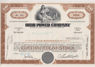 Ohio Power Company Stock Certificate Brown Canton