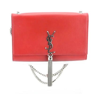 Bolso sin asas de cuero mediano con borla Kate YSL Saint Laurent con cadena Foto 1 de 4