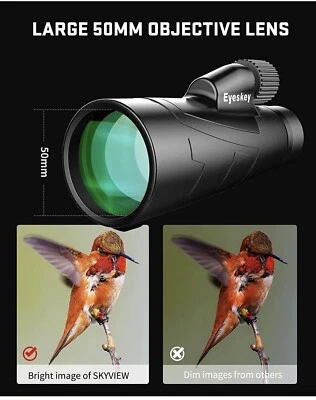 High Power Monocular Scope Tripod & Hand Strap. Bird, Hunting, HD Waterproof - Image 1 of 4