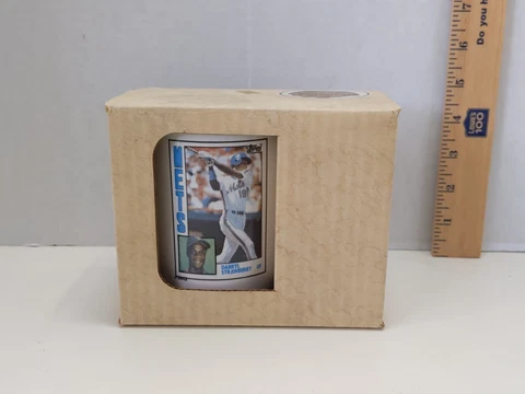 New  1993 Topps Baseball Darryl Strawberry Porcelain Coffee Mug Mets RARE Cover