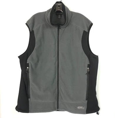 REI Mens XXL Vest Fleece Full Zip Sleeveless Jacket Gray Black - Image 1 of 4