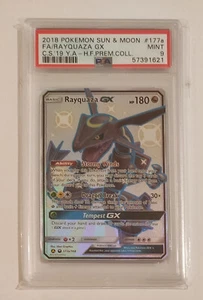 PSA 9 Rayquaza GX 177a/168 Hidden Fates Promo 10 Pokemon Cards TCG Graded Mint - Picture 1 of 4