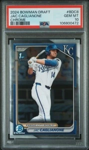 2024 Bowman Jac Caglianone Chrome PSA 10 gemme ottime condizioni 1° Rookie Kansas City Royals - Foto 1 di 2