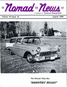 Nomad News Magazine August 1986 Chevrolet Greves' '56 EX 032817nonjhe - Bild 1 von 1
