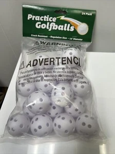 Perforated Practice Balls Golf White New Qty 24 - Picture 1 of 9