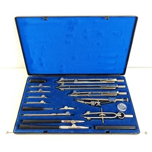 Vintage Metal Technical Drafting Compass Set - SPECTRUM IX P Hungary 1970s - Picture 1 of 8