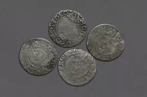 🧭 🇵🇱 POLONIA 1/24 TALLERO 3 POLKER 4 MONETE ARGENTO 1600 B64 #858 DDD14 - Foto 1 di 2