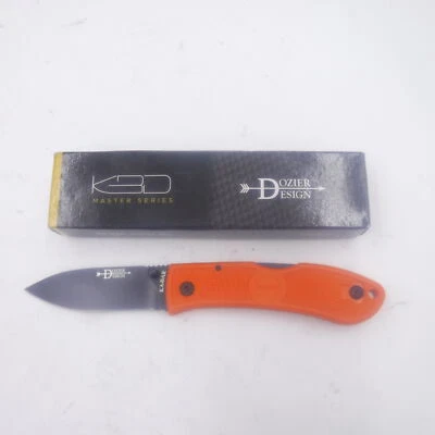 Ka-Bar Dozier Hunter Lockback Orange 3" AUS-8 Steel Black Folding Knife 4062BO