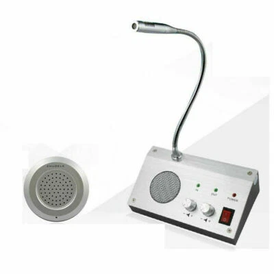 Dual Way Audio Window Glass Counter Intercom Speaker Hospital Bank Store Cashier - Image 1 of 4