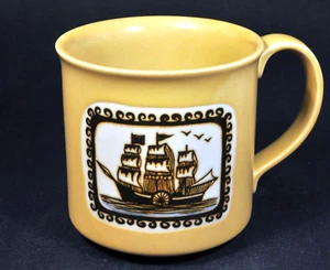 Taza de café vintage Otagiri 8 oz con envío cortapelos con rueda de paleta amarillo tostado - Imagen 1 de 4