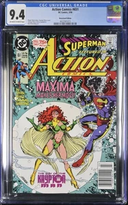 Action Comics #651 CGC 9.4 DC Comics 1990 Newsstand Maxima Superman George Perez - Picture 1 of 2