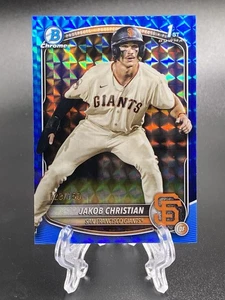 2025 Bowman Chrome - Jakob Christian Blue Geometric Refractor 1st Prospect /150 - Bild 1 von 2