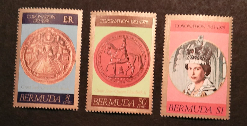 BERMUDA Scott #360-62 Compl Set of 3 MNH 1978 QEII Coronation 25th Anniversary - Image 1 of 1