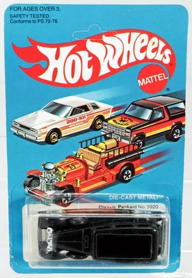 Hot Wheels Classic Packard - 3920 nunca retirado del paquete 1981 negro 1:64 Foto 1 de 4