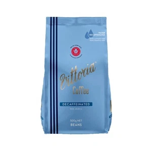 Vittoria Decaf Coffee Beans 500g 100% Arabica Medium Roast - Picture 1 of 2