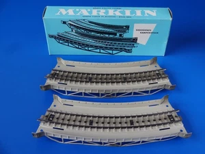 MARKLIN H0 - 7167 - 2x METAL CURVED APPROACH SECTION - M Track / BOX - LN - Picture 1 of 2