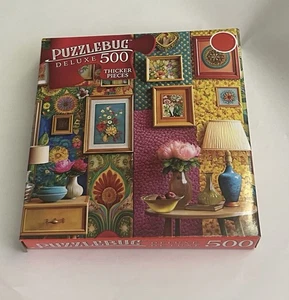New “Vibrant Retro Living” 500 Pieces Puzzle 20" x 12" Puzzlebug De Luxe - Picture 1 of 12