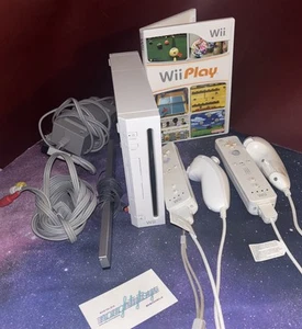 Nintendo Wii White Console, Controllers, Cords, Game LOT - Tested & Working! - Picture 1 of 24