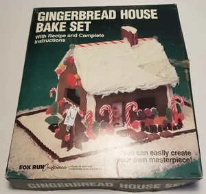 Vintage Gingerbread House Bake Set Cookie Cutter CH1/ - Imagen 1 de 5