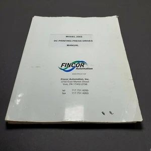 Fincor Automation 2065 DC Stamping Press Drives Guida Manuale utente - Foto 1 di 9