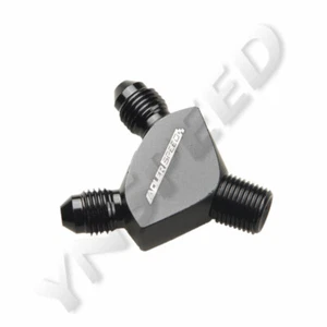 ENVÍO A EE. UU. AN3 macho a AN3 macho a 1/8"" NPT Y bloque adaptador aluminio negro - Imagen 1 de 5