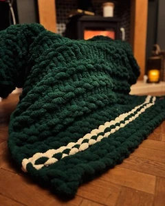 Chunky Blanket Throw Anxiety Weighted 80x60 - Picture 1 of 3
