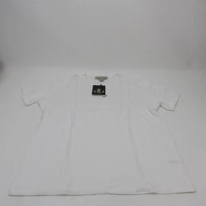 NWT David Brooks Womens Shirt Size XL White Round neck - Picture 1 of 7