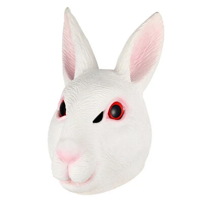 Funny Rabbit Mask,Full Head Bunny Mask,Latex Animal Mask,Easter Rabbit Mask - Bild 1 von 3