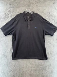 Herren Tommy Bahama Islandzone Schwarz Pima Baumwolle Kurzarm Poloshirt Größe XXL - Bild 1 von 11