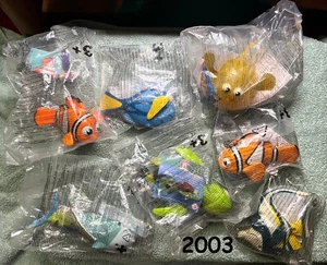 FINDING NEMO toys (lot of 7 ) Disney Pixar McDonald's McD (2003) NIOP - Picture 1 of 2