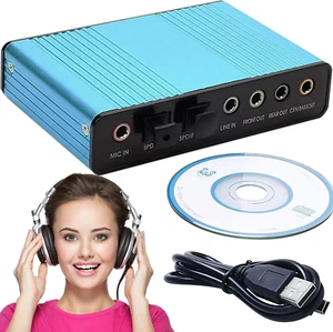 💚Scheda Audio Esterna 7.1 Surround Adattatore Stereo Regolazione Del Volume - Foto 1 di 12