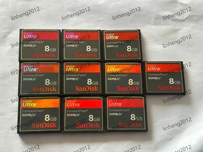 10PCS   sandisk Ultra 8GB 30mb/s CF Memory CARD compact flash card - Image 1 of 2