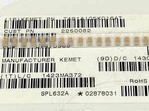 10 Stück 1µF 16V Kemet Tantalkondensator size A 1206 T491 10% (M2004) - Picture 1 of 4