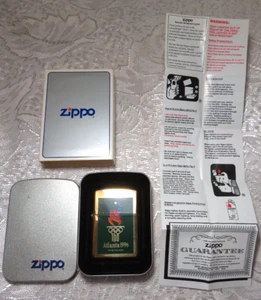 VINTAGE ZIPPO LIGHTER 1996 OLYMPIC GAMES 100 TORCH ATLANTA BRAND NEW SEALED - Picture 1 of 13