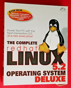 Redhat Linux 5.2 Operating System NOS w Expert Guides Cut Barcode Rare Vintage - Picture 1 of 11