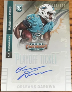 2014 Panini Contenders Playoff Ticket Autograph Orleans Darkwa #198B #’d 195/199 - Picture 1 of 2