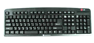 LG STANDARD KEYBOARD ( ST-220 ) BLACK - PS/2 CONNECTIVITY -NOT USB - EASY TO USE - Picture 1 of 4