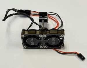 NHX RC 1/8 Twin Alum Cooling Fans & Side Motor Mount Castle 1721 / 1717 -Black - Picture 1 of 1