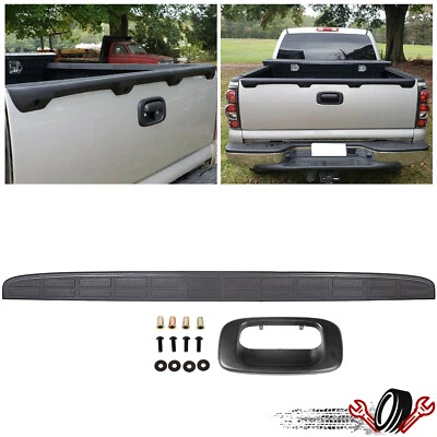For 99-07 Chevy GMC Silverado Sierra Tailgate Spoiler Cap Top Cover+Handle Bezel Foto 1 de 4