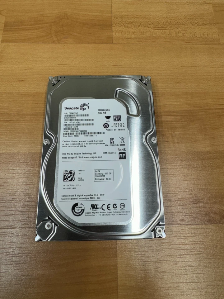 9CF26 ST500DM002 DELL 500GB 7.2K RPM LFF 3.5" SATA 16MB HDD HARD DRIVE 09CF26  - Image 1 of 1