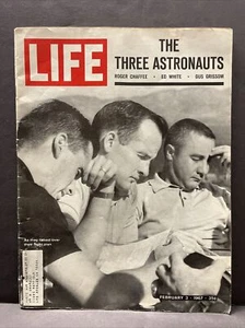 Life Magazine The Three Astronauts Feb 3,1967 Roger Chaffee Ed White Gus Grissom - Picture 1 of 21