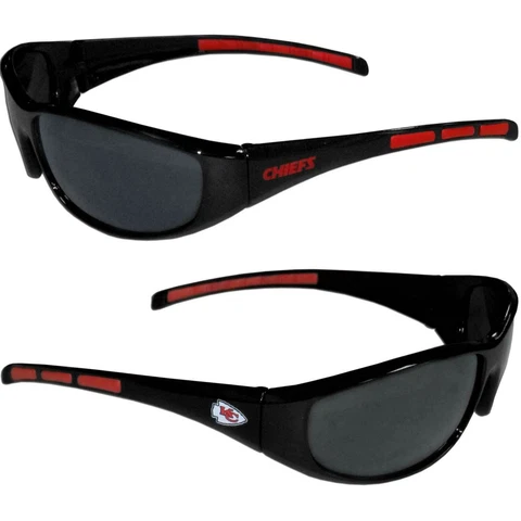 Kansas City Chiefs Wrap Sunglasses Sports NFL Glasses Fan 100% UVA/UVB, Licensed Cover