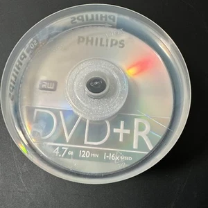 New Philips Blank DVD-R 50 Disc Spindle 4.7GB Data 120min Video 1-16X Speed - Picture 1 of 4