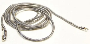 Necklace Sterling Silver Snake Vintage Elegant 925 LONG 36.25" 14 grams - Picture 1 of 2
