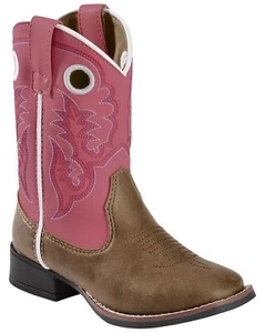 Laredo Girls' Stitched Western Boot - Square Toe - Tan - Picture 1 of 7